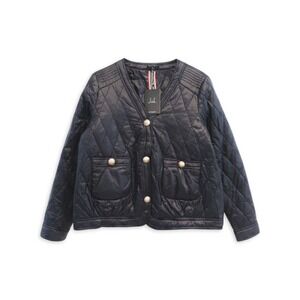 Joh Apparel Quilted Jacket Women L Old Money Equestrian Quiet Luxury Black NWT